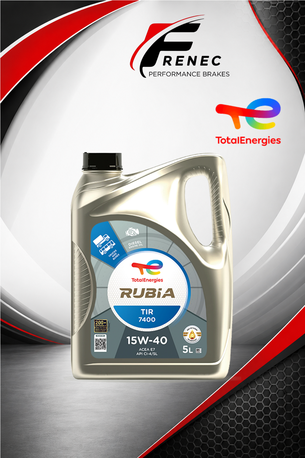 Rubia Tir 7400 15w40 galón