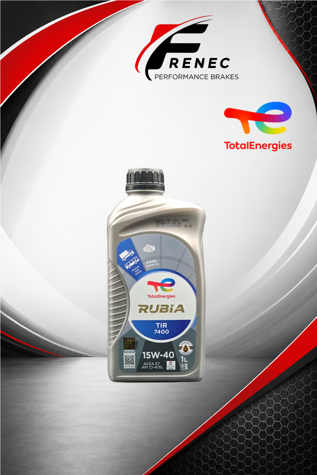 RUBIA TIR 7400 15w40 litro